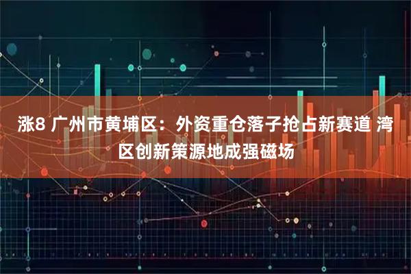 涨8 广州市黄埔区：外资重仓落子抢占新赛道 湾区创新策源地成强磁场